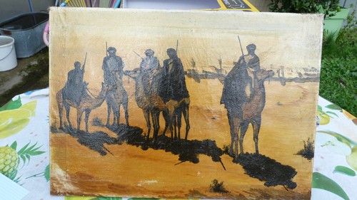 Peinture sur toile ancienne - sur,
