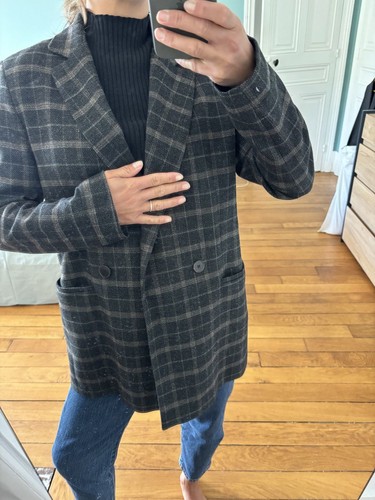 Maje blazer carreaux femme