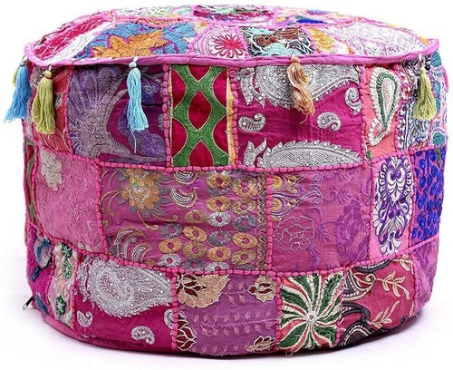 Repose pieds pouffe fait main - fait,