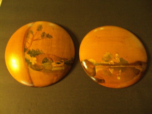 Two mrytle wood round - wood,