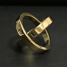 HERMES Cosmos Gold Tone Scarf Ring/6BH0827