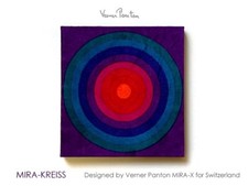 Vintage Verner Panton MIRA-KURVEN Wave Multi 3 Color Wall Art Board Mid Century