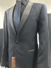 Smoking Homme Bleu Col À Revers Made En Italie D7 46 48 50 52 54 56 58 Cérémonie