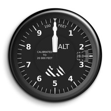 Altimètre instrument aviation - Badge Epingle 38mm Button Pin