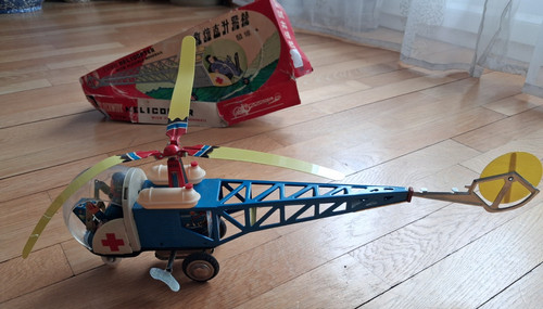 Antique toy helicopter sheet - helicopter,