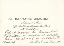 ANCIENNE CARTE DE VISITE