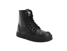 T.U.K. A8951L TUK Botte Sneaker À 7 Yeux En Cuir Vegan Noir