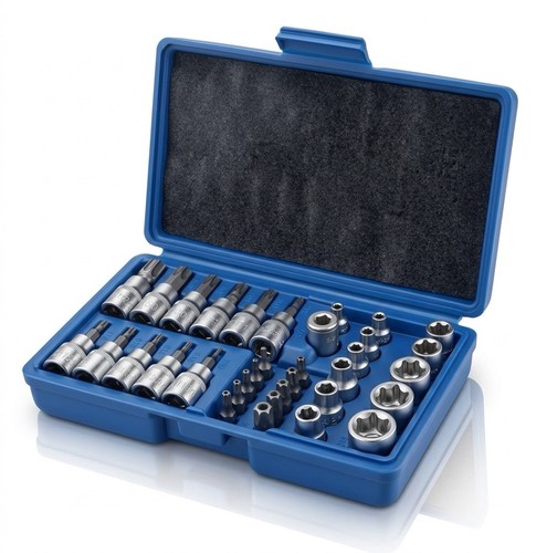 Coffret douilles torx - coffret,