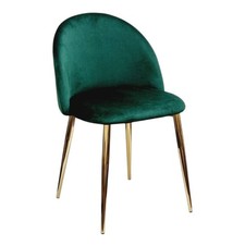 Chaise en velours vert Pieds