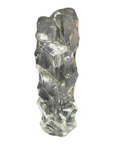 Vase en verre glacé vintage des années 1970