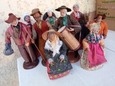 1 lot de 14 santons anciens en argile