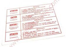 AUTOCOLLANT STICKER MOTEUR