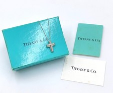 Auth Tiffany & Co. Paloma Picasso Tenderness HeartCross Necklace SV W/B BA100080