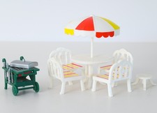 Sylvanian Garden Patio & Barbecue Set BBQ table vintage Tomy Calico Critters