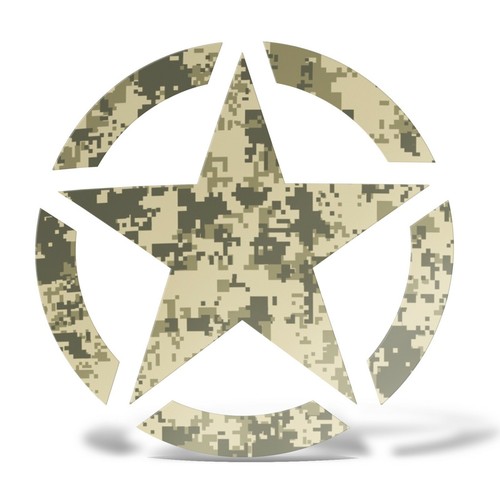 Autocollant étoile militaire - autocollant,