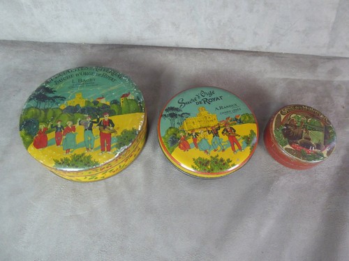 Trois boîtes sucre orge - boÎtes, de