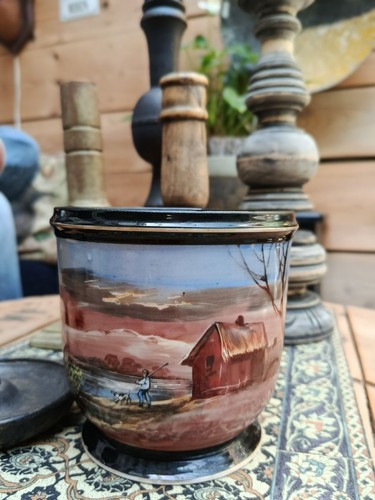 Cache pot ancien - cache-pot, porcelaine
