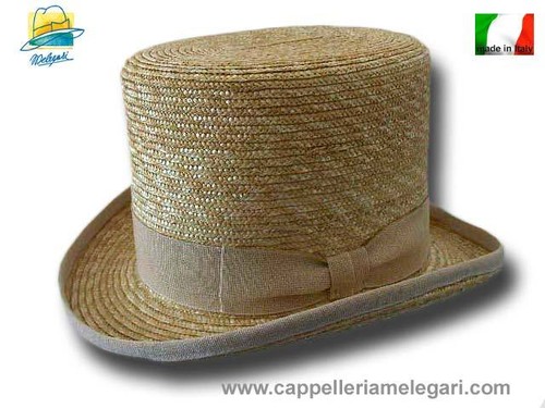 Chapeau haut forme paille - haut, de