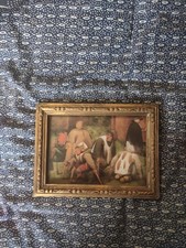 ancien tableau scene de genre