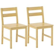 HOMCOM Lot de 2 chaises de