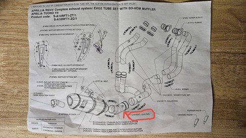 Tube liaison akrapovic - de,