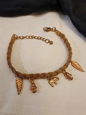 Bracelet Cuir Torsadé Beige