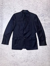 Ermenegildo Zegna Paris Wool  Black Size 48R Three Button Suit Jacket Blazer