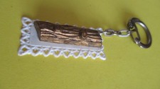 Vintage Pastry Christmas Log Keychain: "Merry Christmas Your Pastry Chef"