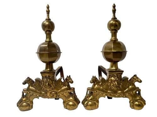 Paire chenet porte buches - paire, de