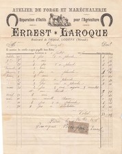 VIEUX PAPIER FACTURE ERNEST