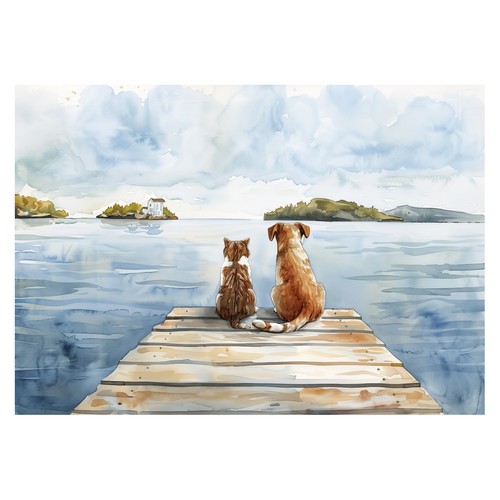 Affiche scénique chien - chien, et
