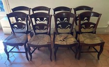 ENSEMBLE D'ANCIENNES CHAISES