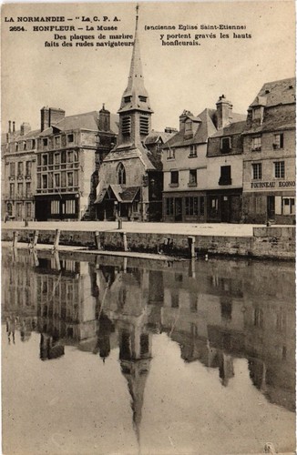 Cpa honfleur musee - honfleur, musee,
