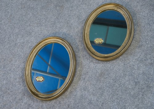 Paire miroirs ovales - paire, de