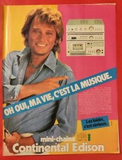 Press Ad: Johnny Hallyday for CONTINENTAL EDISON Mini Chain 1981
