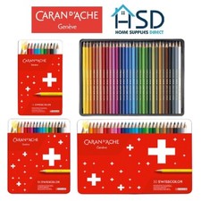 Caran D'Ache Swisscolor Eau Résistant Artiste Esquisse Couleur Crayon Métal Set