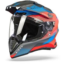 Airoh Commander Adventure ACU Gold Motorcycle Motorbike Helmet Matt Red Blue