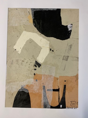 Composition abstraite signé - composition,