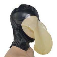 Masque en latex contrôle de la respiration fait main (L)