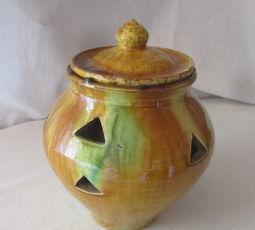 Joli pot oignons vintage en - pot,