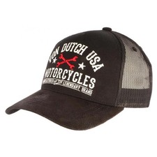 Casquette Von Dutch Noire USA Motorcycles Baseball Garn-Taille unique