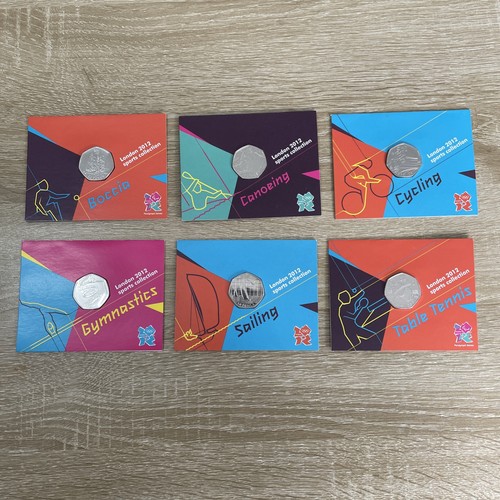 Olympics 50p coins boccia - x,