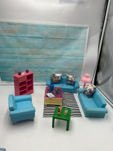 Salon bleu pour - ,