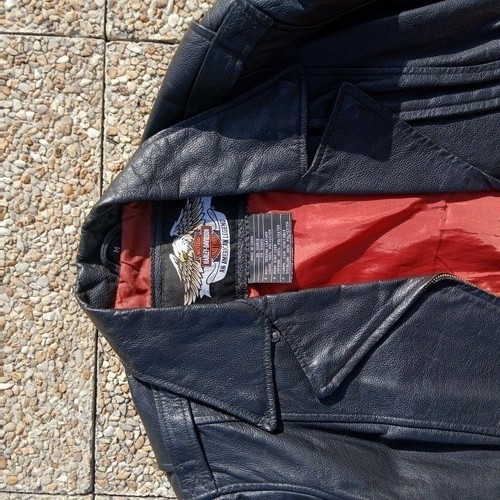 Blouson cuir moto harley - cuir,