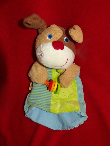 Doudou marionnette haba chien - marionnette,