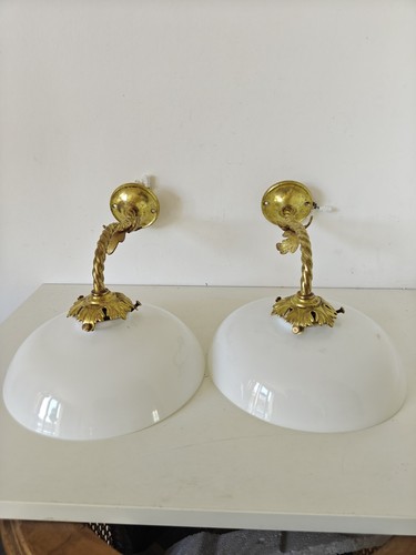 Anciennes appliques bronze - appliques,