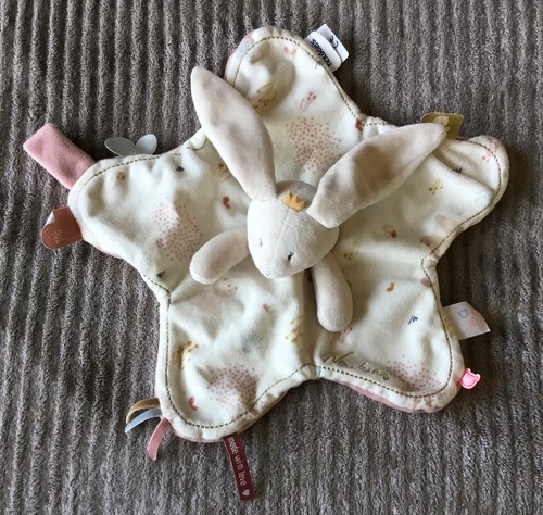 Doudou lapin blanc crème - doudou,