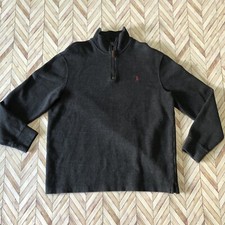 Polo Ralph Lauren Men’s 1/4 Zip Pull Over Sweater 100% Cotton Size Large
