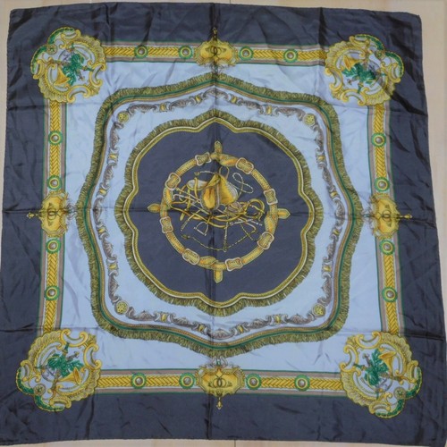 Foulard vintage 100 soie - foulard,