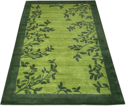 Vert tapis 100 laine 200x300 - tapis, 100%